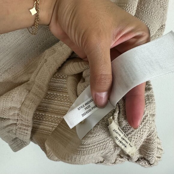 Madewell Ruffle Collared Crop Top M Ruffle Feminine Minimalist Contemporary Boho - Picture 8 of 11